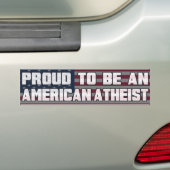 Proud om een Amerikaanse Atheïstische Bumpersticke Bumpersticker (Op auto)