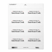 Proud om een Amerikaanse Cook te worden Etiket (Full Sheet)