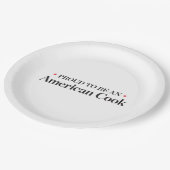 Proud om een Amerikaanse Cook te worden Papieren Bordje (Gekanteld)