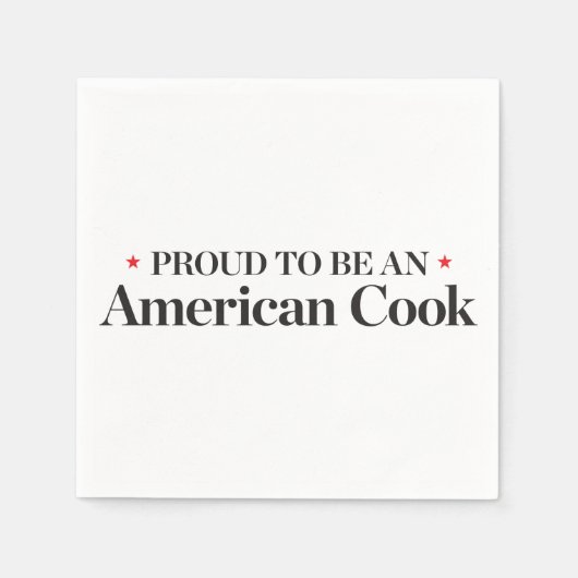 Proud om een Amerikaanse Cook te worden Servet (Voorkant)