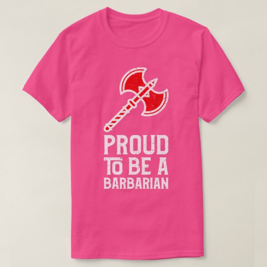 Proud om een barbaars rood te worden t-shirt (Design voorkant)