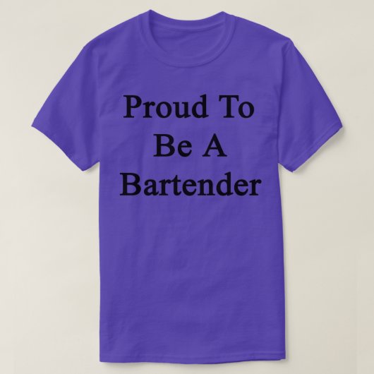 Proud om een barkeeper te zijn t-shirt (Design voorkant)