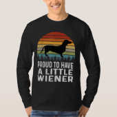 Proud om een beetje Wiener Dachshund te hebben T-shirt (Voorkant)