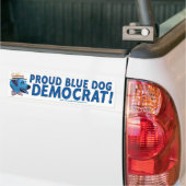 Proud om een blauwe hond-democratische Bumperstick Bumpersticker (Op Truck)