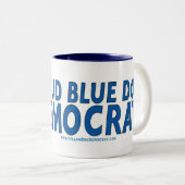 Proud om een blauwe hond-democratische Mok te word (Voorkant rechts)