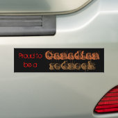 Proud om een Canadese rode nek te worden Bumpersticker (Op auto)