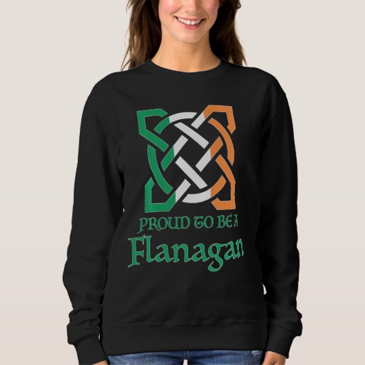 Proud om een Flanagan Celtic Knot St Patrick's Da  Trui (Voorkant)