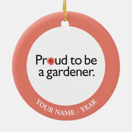 Proud om een Gardener 2 te worden Keramisch Ornament (Achterkant)