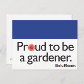 Proud om een Gardener te worden Briefkaart (Voorkant / Achterkant)