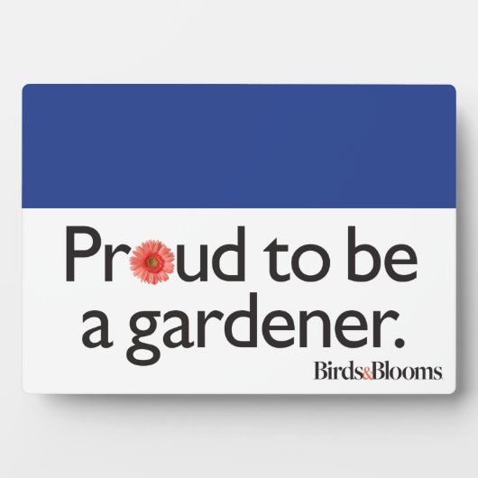 Proud om een Gardener te worden Fotoplaat (voorkant)