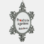 Proud om een Gardener te worden Tin Sneeuwvlok Ornament (Links)