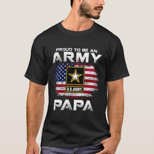 Proud om een legerpapier te worden met Amerikaanse T-shirt (Voorkant)