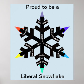 Proud om een liberaal Snowflake poster te worden