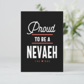 Proud om een Nevaeh te worden RSVP Kaartje (Staand voorkant)