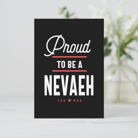 Proud om een Nevaeh te worden RSVP Kaartje (Staand voorkant)