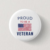 Proud om een veteranenButton te zijn Ronde Button 3,2 Cm (Voorkant)