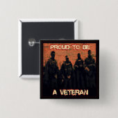 Proud om een Veteranese Button te zijn (Voorkant /achterkant)