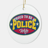 Proud om een vrouw van de politie te worden keramisch ornament (Links)