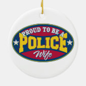 Proud om een vrouw van de politie te worden keramisch ornament (Achterkant)