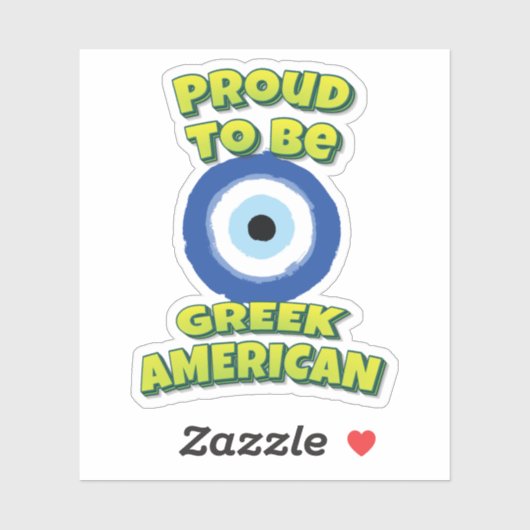 Proud om Grieks-Amerikaans boze oog te zijn Sticker (Vel)
