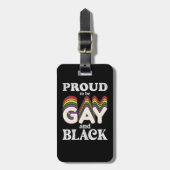 Proud om homo- en zwarte LGBT-trots te zijn Bagagelabel (Voorkant verticaal)
