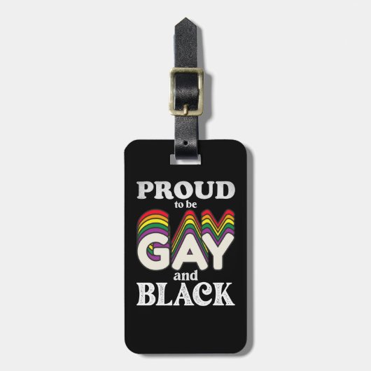 Proud om homo- en zwarte LGBT-trots te zijn Bagagelabel (Voorkant verticaal)