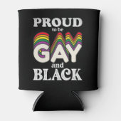 Proud om homo- en zwarte LGBT-trots te zijn Blikjeskoeler (Voorkant)