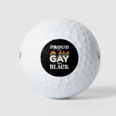 Proud om homo- en zwarte LGBT-trots te zijn Golfballen (Voorkant)