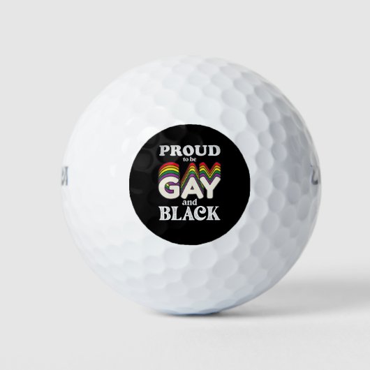 Proud om homo- en zwarte LGBT-trots te zijn Golfballen (Voorkant)