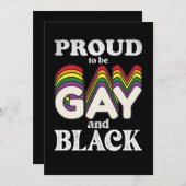Proud om homo- en zwarte LGBT-trots te zijn Kaart (Voorkant / Achterkant)