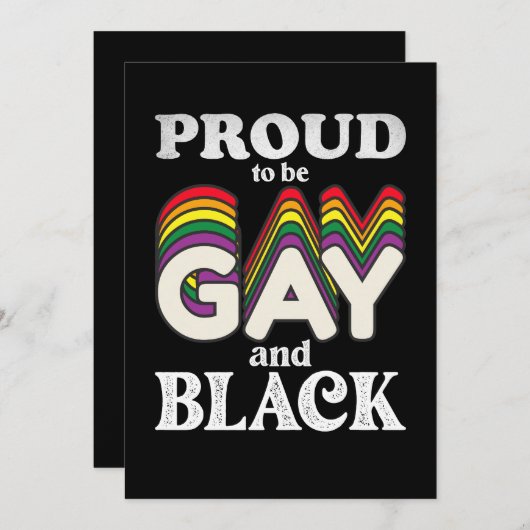 Proud om homo- en zwarte LGBT-trots te zijn Kaart (Voorkant / Achterkant)