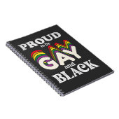 Proud om homo- en zwarte LGBT-trots te zijn Notitieboek (Rechterzijde)