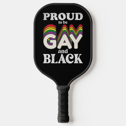 Proud om homo- en zwarte LGBT-trots te zijn Pickleball Paddle (Voorkant)