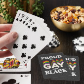 Proud om homo- en zwarte LGBT-trots te zijn Pokerkaarten (Insitu)