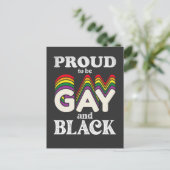 Proud om homo- en zwarte LGBT-trots te zijn Uitnodiging Briefkaart (Staand voorkant)
