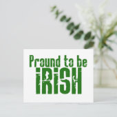 Proud om Iers te worden Briefkaart (Staand voorkant)