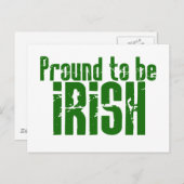 Proud om Iers te worden Briefkaart (Voorkant / Achterkant)