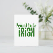 Proud om Iers te worden Briefkaart (Staand voorkant)