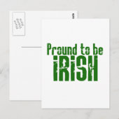 Proud om Iers te worden Briefkaart (Voorkant / Achterkant)