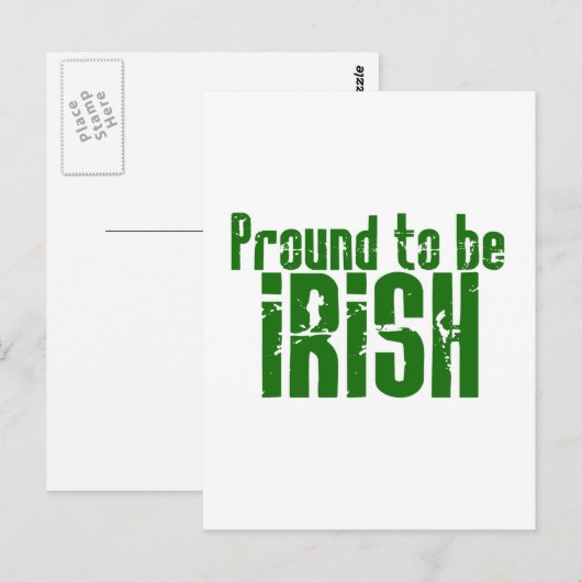 Proud om Iers te worden Briefkaart (Voorkant / Achterkant)