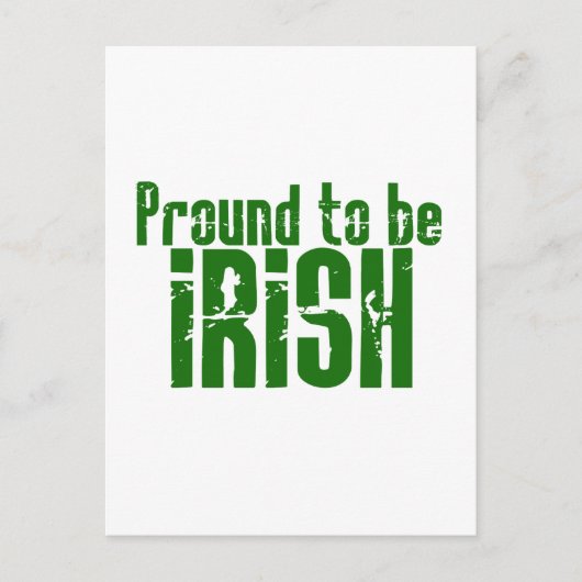 Proud om Iers te worden Briefkaart (Voorkant)