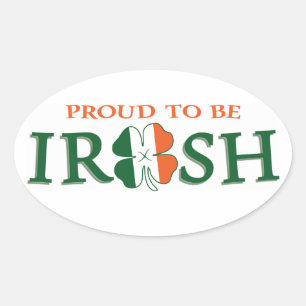 Proud om Iers te worden Ovale Sticker