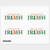 Proud om Iers te worden Ovale Sticker (Vel)