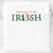Proud om Iers te worden Ovale Sticker (Tas)