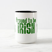 Proud om Iers te worden Tweekleurige Koffiemok (Center)
