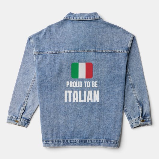 Proud om Italiaans te worden Denim Jacket (Achterkant)