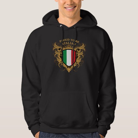 Proud om Italiaans te worden Hoodie (Voorkant)