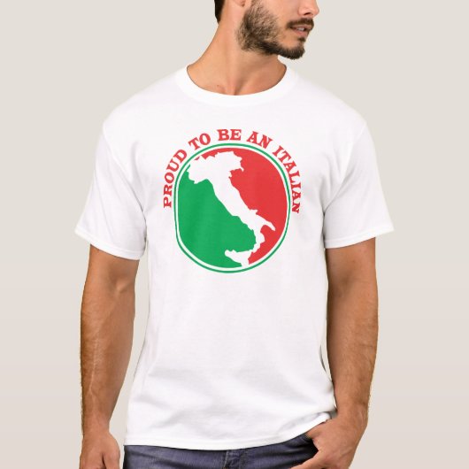 Proud om Italiaans te worden T-shirt (Voorkant)