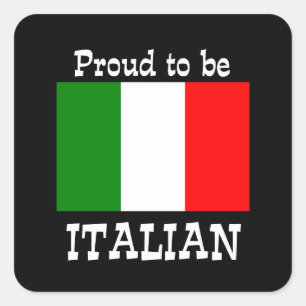 Proud om Italiaans te worden Vierkante Sticker