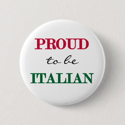 Proud om Italiaans te zijn Ronde Button 5,7 Cm (Voorkant)